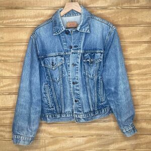 Vtg Levi’s 70506-0216 Type III Denim Trucker Jacket Red Tab Faded Size: 44 Large